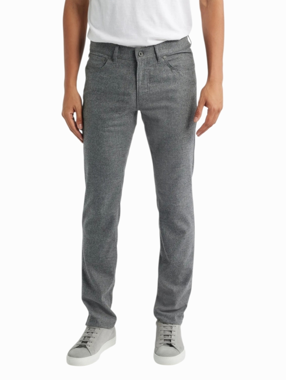 Mens Heather Grey Cotton Trouser Dress Pants- Size 30 Waist